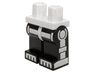 Hips and Black Legs with White Minifigure Skeleton Pattern on Front and Sides