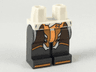 Hips and Pearl Dark Gray Legs with Dark Brown and Orange Panels, Orange Stripes on Knees and Toes Pattern