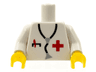 Torso Hospital Red Cross Shirt and Stethoscope Pattern, Inside with Ribs (Reissue) / White Arms / Yellow Hands
