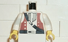 Torso Pirate Brown Vest Open with Gold Buttons over Shirt with Neck Ruffle, Dark Gray Belts with Buckles Pattern / White Arms / Yellow Hands