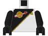 Torso Futuron Uniform with Black Panel, Gold Zipper, and Classic Space Logo Pattern / Black Arms / Black Hands