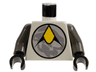 Torso Space Exploriens Logo Pattern / Dark Gray Arms / Black Hands