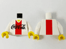 Torso Coca-Cola Logo with V-Neck Shirt and Red Stripe Pattern / White Arms / Yellow Hands
