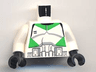 Torso SW Armor Clone Trooper with Green Stripes Pattern / White Arms / Black Hands