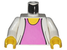 Torso Spider-Man Sweater over Dark Pink Top Pattern (Mary Jane 3) / White Arms / Yellow Hands