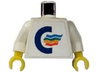 Torso with Color Line Logo Pattern (Sticker) / White Arms / Yellow Hands