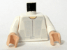 Torso Speed Racer Jumpsuit with Silver Chest Panel Pattern / White Arms / Light Nougat Hands