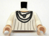 Torso SW Robe with Silver Necklace Pattern / White Arms / Light Nougat Hands