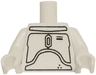 Torso SW Mandalorian Armor Plates Pattern (White Boba Fett Concept Design) / White Arms / White Hands
