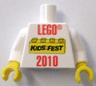 Torso LEGO KidsFest 2010 Pattern / White Arms / Yellow Hands