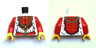 Torso Castle Kingdoms Gold Chain with Cross and Fur Trim Pattern / Red Arms / Yellow Hands