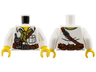 Torso Shirt with Pocket, Olive Green Scarf, Reddish Brown Belt and Strap with Silver Buckle, Radio, Yellow Neck, Pouches on Back Pattern / White Arms / Yellow Hands