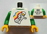 Torso Classic Space Minifigure Floating Front, 2012 The LEGO Store Victor, NY Back Pattern / Green Arms / Yellow Hands