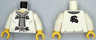 Torso Ninjago Dragon Clasps and Red Ties Front and Dragon Back Pattern / White Arms / Yellow Hands