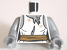 Torso Female Torn Dress with Dark Tan Waistband Pattern (Zombie Bride) / Light Bluish Gray Arms / Light Bluish Gray Hands