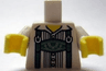 Torso Lederhosen over Pinstripe Shirt Pattern / White Arms / Yellow Hands