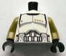 Torso SW Armor Clone Trooper Sergeant Black Belt and Four Olive Green Stars Pattern / Olive Green Arms / Black Hands