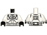 Torso SW Armor Clone Pilot (Clone Wars) with Blue Controls on Front Panel Pattern / White Arms / Black Hands