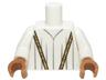 Torso Robe with Long Gold Necklace Pattern / White Arms / Medium Nougat Hands