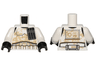 Torso SW Armor Stormtrooper, Narrow Black Ammo Pouch and Tan Dirt Stains Pattern / White Arms / Black Hands