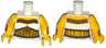Torso Female Toga with Gold Trim and Large Belt Pattern / Yellow Arms with Gold Wristbands Pattern / Yellow Hands