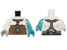 Torso Fur with Copper Armor and Ice Chi Emblem Pattern / Trans-Lt Blue Arm Left / White Arm Right / Dk Azure Hand Left / Lt Bluish Gray Hand Right