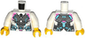 Torso Female Gray, Pink and Medium Azure Body Armor with Ultra Agents Logo over Shirt and Black Tie Pattern / White Arms / Yellow Hands