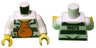 Torso Town Prisoner Number 18675, Dark Bluish Gray Stripes, Orange Shirt Pattern / White Arms / Yellow Hands