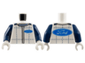 Torso Racing Suit with Blue Ford Logo and Dark Blue Stitching Pattern / Dark Blue Arms / White Hands