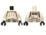 Torso SW Armor Hovertank Pilot with Black and Dark Gray Lines and Dark Tan Dirt Spots Pattern / White Arms / Black Hands
