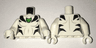 Torso Female Outline with Green Cat Logo, Black Stripes, and Gray Contour Lines Front and Back Pattern / White Arms / White Hands