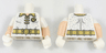 Torso Batman 'R' Symbol, 3 Gold Clasps and Collar and Belt and Silver Dots Pattern / Light Nougat Arms with Molded White Short Sleeves Pattern / White Hands