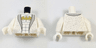 Torso Suit Jacket with Silver Lapels and Spots, Gold Batman Logo and Silver Muscles Pattern / White Arms / White Hands