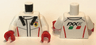 Torso Racing Suit with Ferrari Logo and 'FXXK' on Back Pattern / White Arms / Red Hands