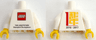 Torso THE LEGO STORE Shanghai Disneytown Front, 2016 - 2017 Back Pattern / White Arms / Yellow Hands