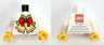 Torso Kladno with Bells and Bow on Front, 'PF 2018' and Lego Logo on Back Pattern / White Arms / Yellow Hands