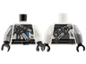 Torso Ninjago Belts and Carabiner on Ring Pattern / White Arm Left / Flat Silver Arm Right / Black Hands