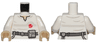 Torso SW Jumpsuit with Dark Bluish Gray Belt and Red Insignia Pattern (Cloud Car Pilot) / White Arms / Tan Hands