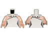 Torso Female Outline, Dress and Stone Necklace Pattern (Wilma Flintstone) / Light Nougat Arms / Light Nougat Hands