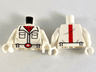 Torso Shirt with Pockets and Wide Collar over Red Undershirt, Belt with Maple Leaf Buckle Pattern / White Arms / White Hands