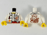 Torso Unbuttoned Shirt, Red Pen and Sash, Orange Splotch, Pigsy Logo on Pocket and Back Pattern / White Arms / Yellow Hands