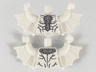 Torso Dark Bluish Gray Fur and Black Muscle Contours Pattern / White Arms with Wings / White Hands