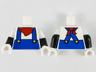 Torso Shirt, Red Handkerchief, Blue Overalls and Yellow Buttons Pattern / Black Arms with Molded White Short Sleeves Pattern / White Hands