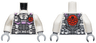 Torso Camouflage With Dark Bluish Gray Jacket with Belt and Pockets and Red Hydra Logo Pattern / White Arms / Light Bluish Gray Hands