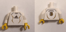 Torso Soccer Adidas Logo, Black and Gold 'STRIPES' and Number 3 Pattern (Stickers) / White Arms / Yellow Hands