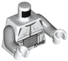 Torso SW Detailed Armor Hoth Scout Trooper Light Bluish Gray Lines, Narrow Belt Pattern / Light Bluish Gray Arms / White Hands