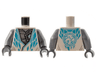 Torso Tunic, Flat Silver Robot Chest, Medium Azure Diamond Trim and Core Logo on Back Pattern / Flat Silver Arms / Dark Bluish Gray Hands