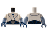 Torso Fur Coat, Dark Blue Sash, Silver Snowflake, Black Dogs Pattern / Sand Blue Arms with White Short Sleeves Jagged Edge Pattern / Dark Blue Hands