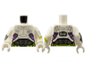 Torso Armor, Light Bluish Gray Star Command Logo, Medium Lavender and Lime Trim Pattern / White Arms with Badge, Cuff Weapon, Lime Stripe Pattern / White Hands