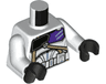Torso SW Armor Clone Commander with Dark Purple 187th Legion Markings Detailed Pattern (Clone Wars) / White Arms / Black Hands